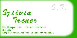 szilvia treuer business card